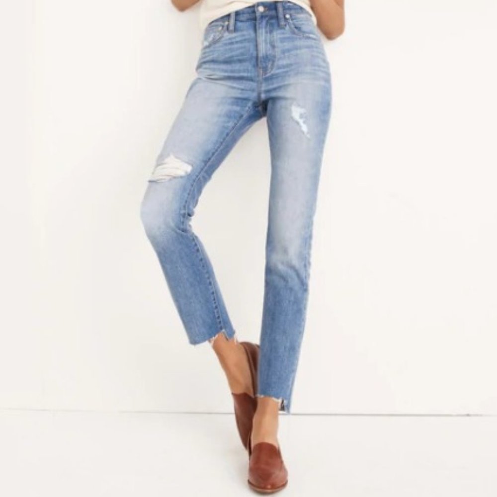 Madewell The High-Rise Slim Boyjean in Lita Wash: Step-Hem Edition Size 26
